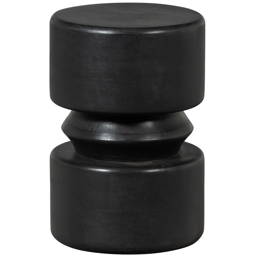 WOOOD Tuve sidebord, rund - brun/sort MDF (30)