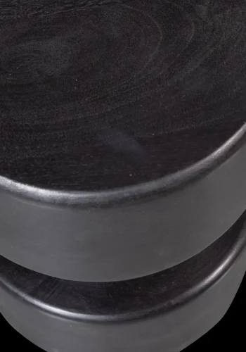 WOOOD Tuve sidebord, rund - brun/sort MDF (30)