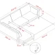 ROWICO Corwin h�rnsoffa 2,5+2,5-sits �ppen �nde L ljusbeige tyg Rita #1 (c2)