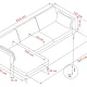 ROWICO Corwin soffa 3,5 sits sch�slong L ljusbeige tyg Rita #1 (c2)