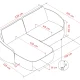 ROWICO Norris soffa 3-sits sch�slong L ljusbeige tyg Anna #2 (c3)