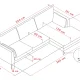 ROWICO Corwin soffa 3,5 sits sch�slong R ljusbeige tyg Rita #1 (c2)