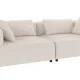 ROWICO Falkner soffa 3-sits ljusbeige tyg Oscar #1 (c3)