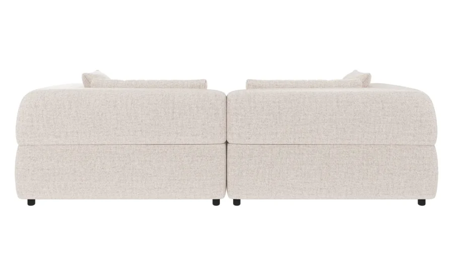 ROWICO Falkner soffa 3-sits ljusbeige tyg Oscar #1 (c3)