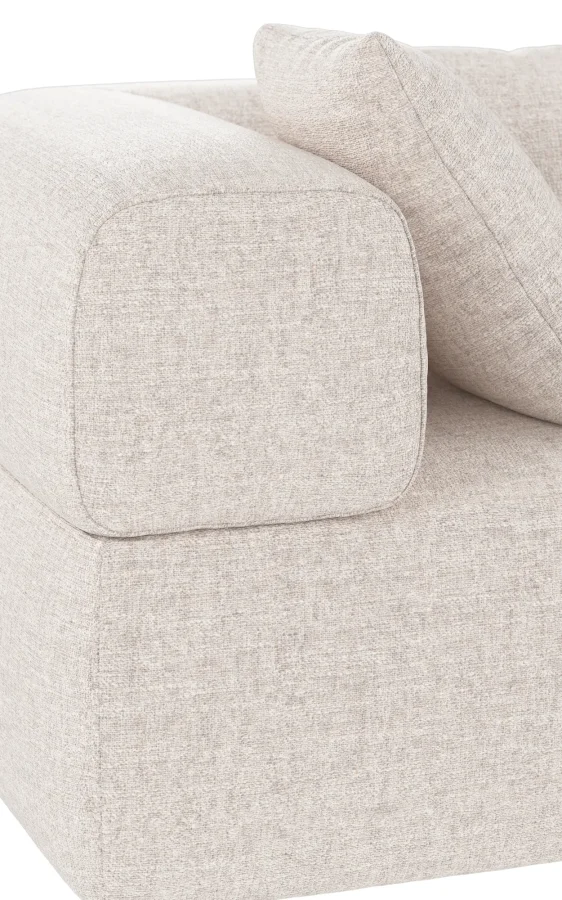 ROWICO Falkner soffa 3-sits ljusbeige tyg Oscar #1 (c3)