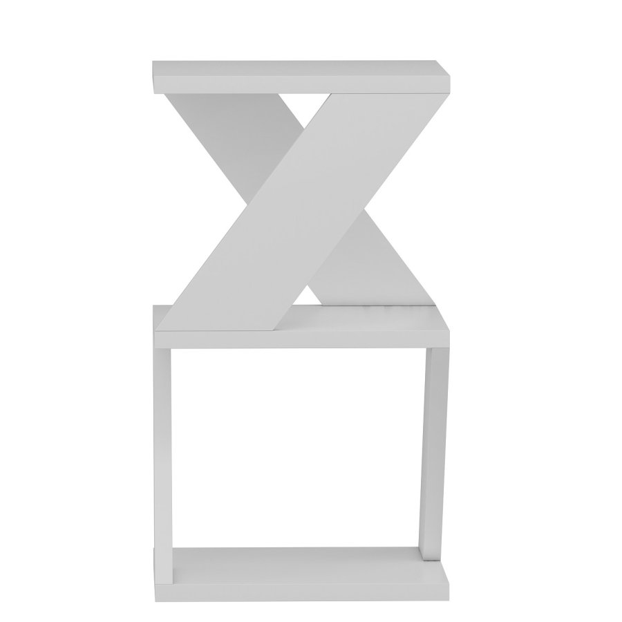 NORDVRK Albeni sidebord, m. hylle - hvit melamin (30x30)