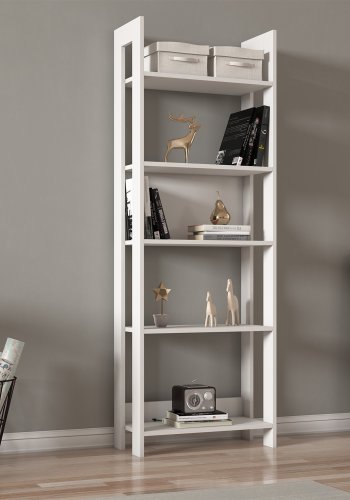 FUNZI LIVING Country bokhylle - hvit melamin