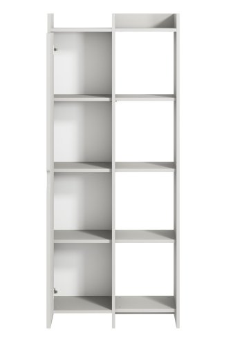 FUNZI LIVING Tilbud bokhylle, m. 1 dr - hvit melamin