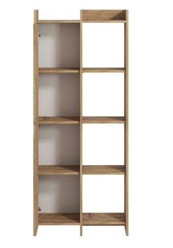 FUNZI LIVING Tilbud bokhylle, m. 1 dr - eik melamin