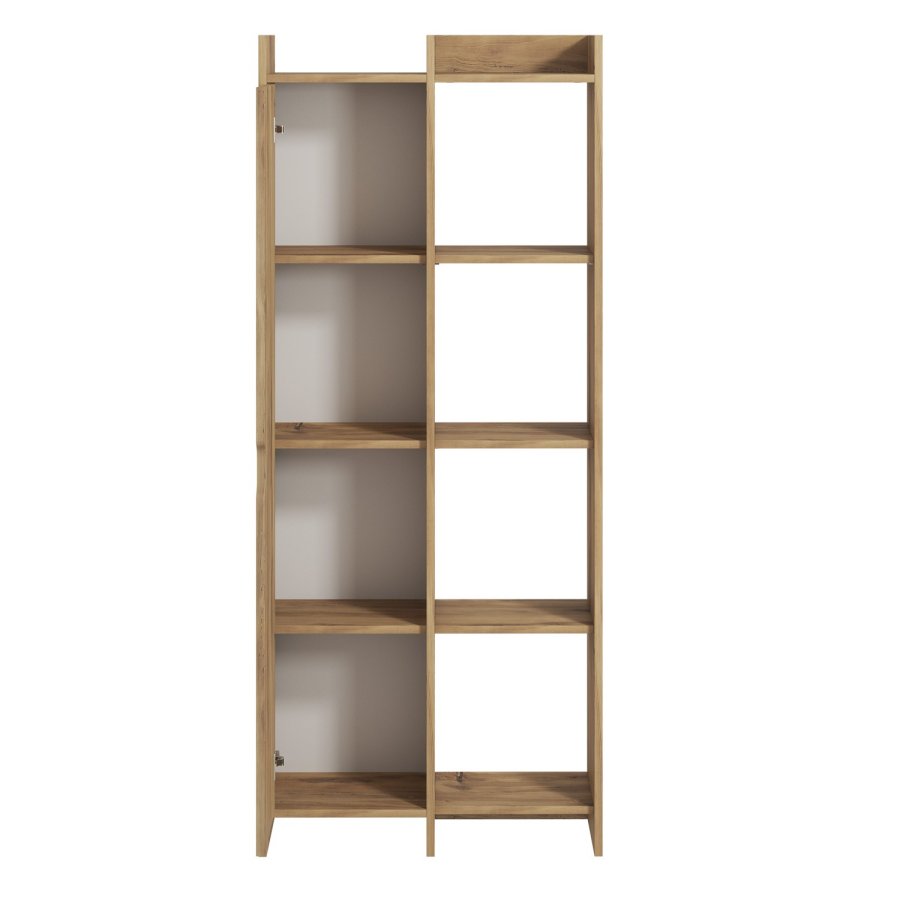 FUNZI LIVING Tilbud bokhylle, m. 1 dr - eik melamin