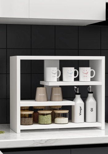 FUNZI LIVING Gupse vegghylle - hvit melamin