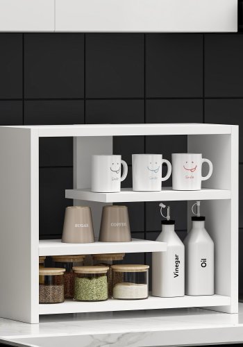 FUNZI LIVING Gupse vegghylle - hvit melamin