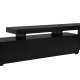 NORDVRK Beliz TV-bord, m. PVC-kant LED-lys - tre svart melamin (192x37)