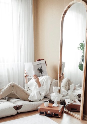 NORDVRK Fold Teddy - Kremfarget 1-manns sovesofa