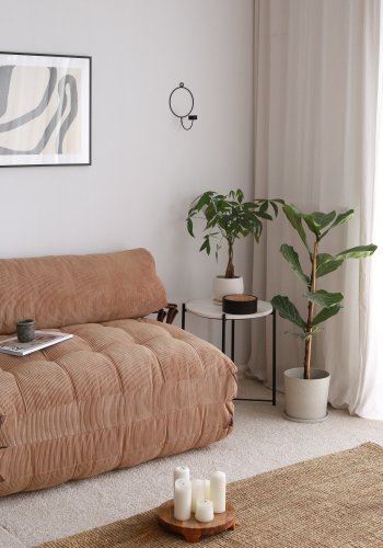 NORDVRK Fold Kadife 2 - Camel 2-manns sovesofa