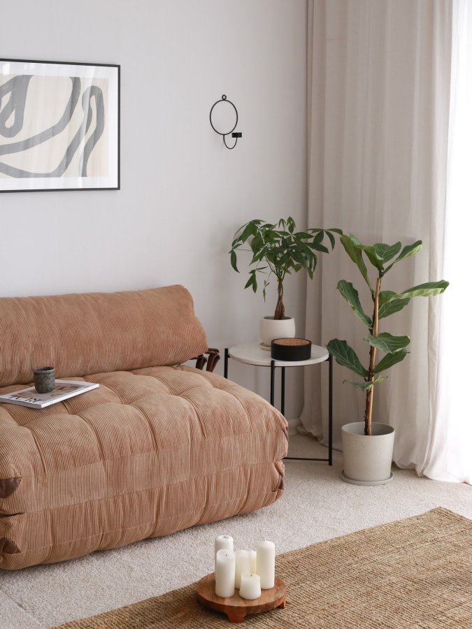 NORDVRK Fold Kadife 2 - Camel 2-manns sovesofa