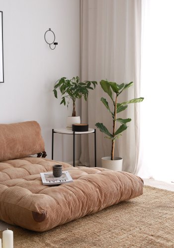 NORDVRK Fold Kadife 2 - Camel 2-manns sovesofa