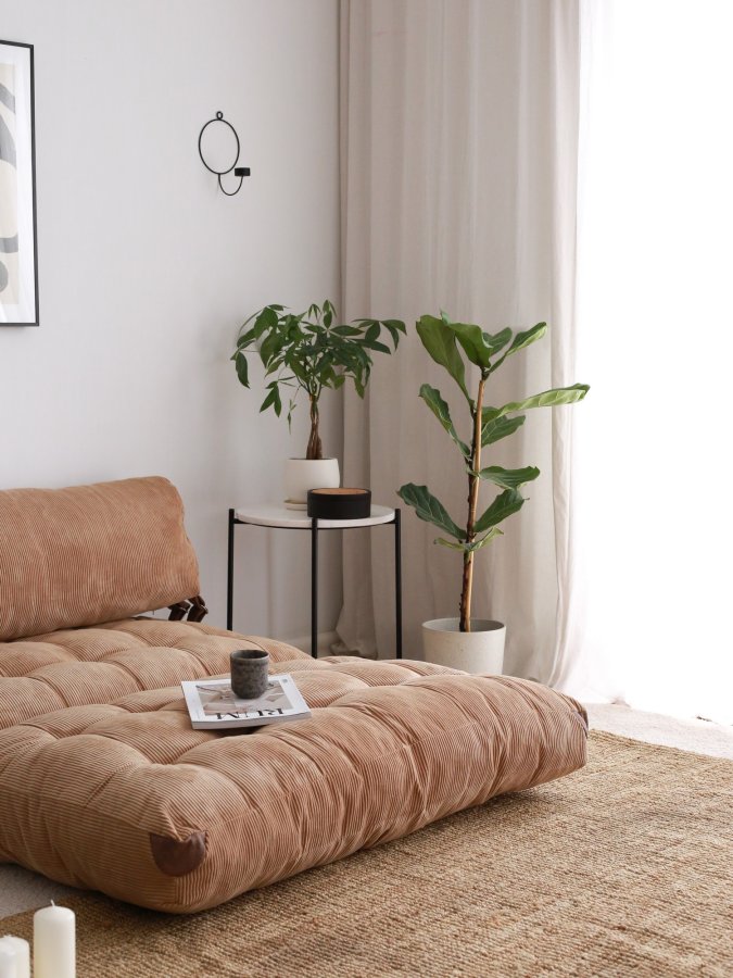 NORDVRK Fold Kadife 2 - Camel 2-manns sovesofa