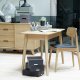 Harmony spisebordsstol - natur eg og sort PU