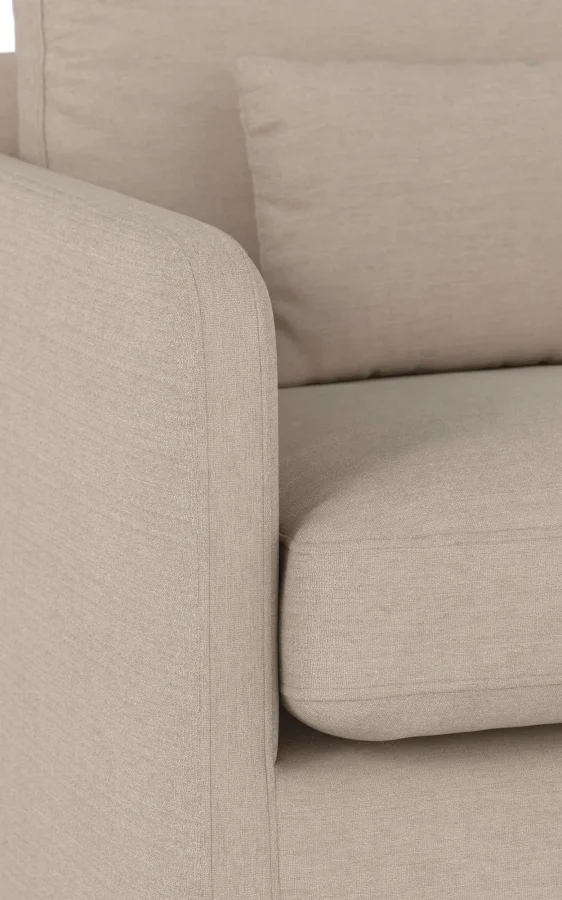 ROWICO Peyton soffa 3-sits beige tyg Ursula #282 (c3)