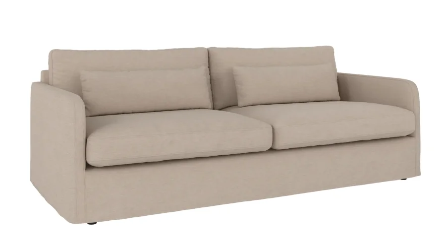 ROWICO Peyton soffa 3-sits beige tyg Ursula #282 (c3)