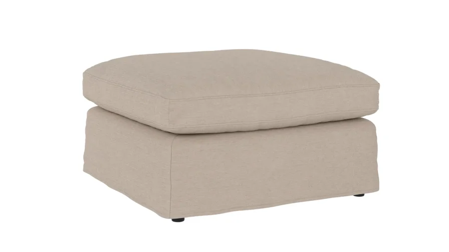 ROWICO Peyton fotskammel beige stoff Ursula #282 (c3)