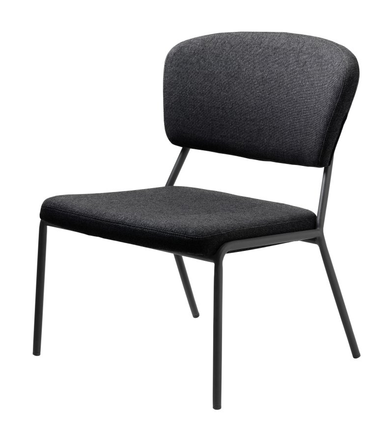 Brantford Loungesessel – graues Polyester und Metall