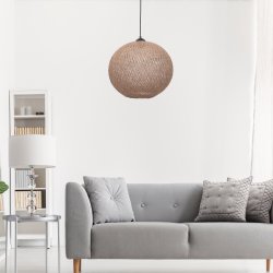 LUMI Pisa loftlampe - creme jute
