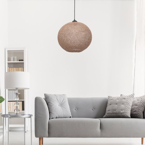 LUMI Pisa loftlampe - creme jute