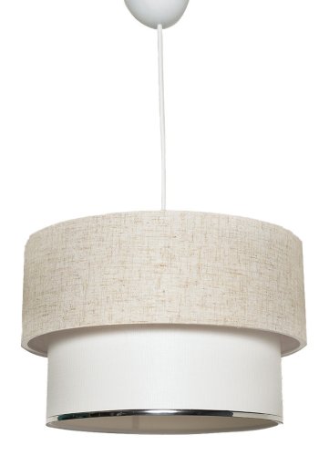 LUMI Corbeu taklampe, rund - krem ​​og hvit bomull (30)