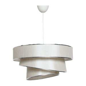LUMI Couper taklampa - beige bomull och silver