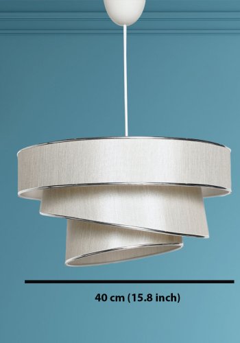 LUMI Couper taklampe - beige bomull og slv