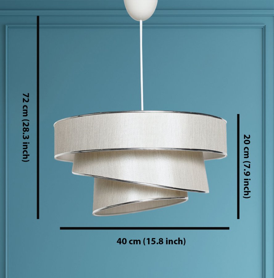 LUMI Couper taklampe - beige bomull og slv