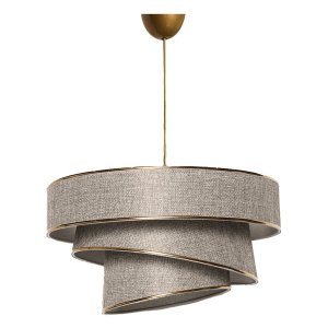 LUMI Couper taklampa - beige bomull och guld