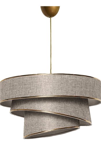 LUMI Couper taklampe - beige bomull og gull
