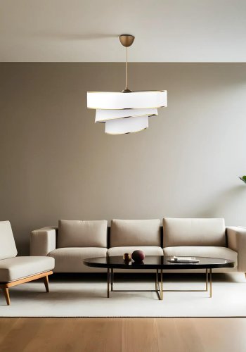 LUMI Couper taklampe - bomull og gull