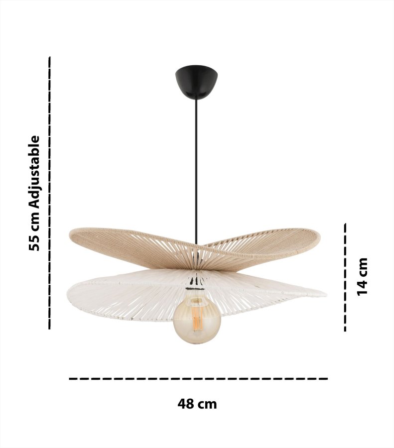 NORDV&Auml;RK P�sklilja - Beige, vit ljuskrona