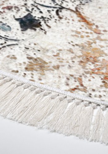 TEPPI ALN400609RN12 gulvtppe, m. mnster, rund - multifarvet polyester (160)