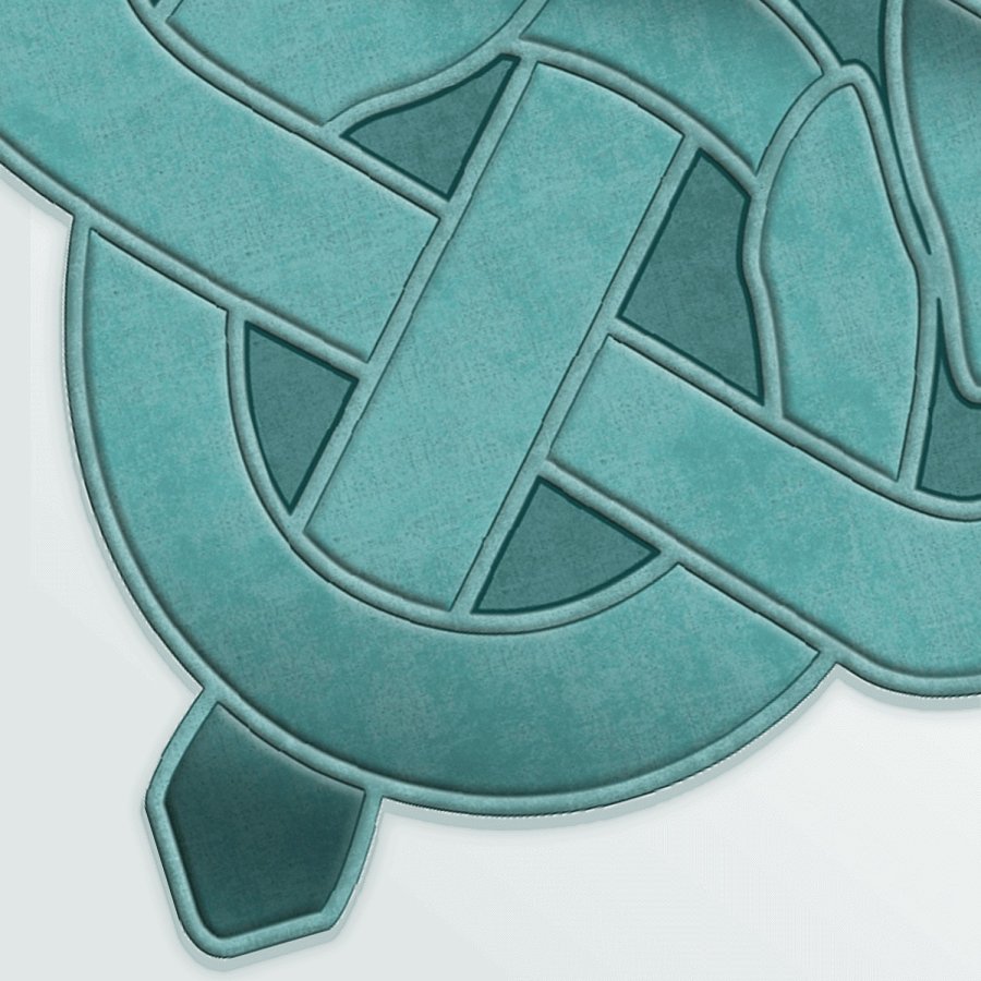 TEPPI ALN600147MV08 gulvtppe, m. mnster, rektangulr - bl polyester (180x280)