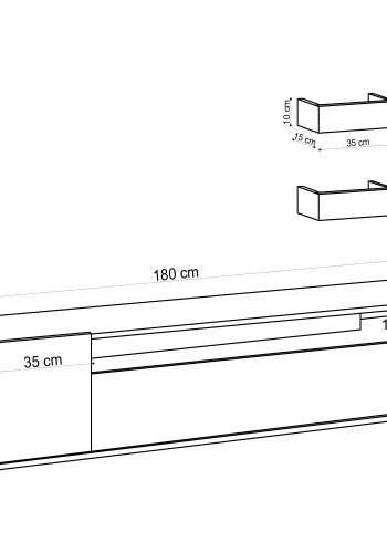 NORDVRK Alika TV-enhet, Eik