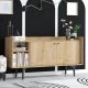 FUNZI LIVING Canopus Sideboard, m. 2 Türen und 2 Regalen - Saphir-Eichenfarbenes Melamin
