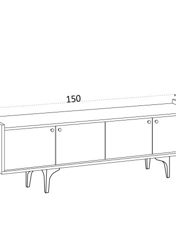 NORDVRK Chow TV-stativ, Safir Eik