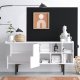FUNZI LIVING Alpha Sideboard, m. 4 Türen, 1 Regal und 6 Fächer - weißes Melamin