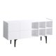 FUNZI LIVING Alpha Sideboard, m. 4 Türen, 1 Regal und 6 Fächer - weißes Melamin