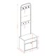 FUNZI LIVING Tina entresett, med 3 kroker, 1 dr og 1 hylle - hvit melamin