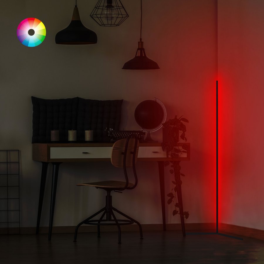 LUMI Lumos flerfarget gulvlampe - sort aluminium