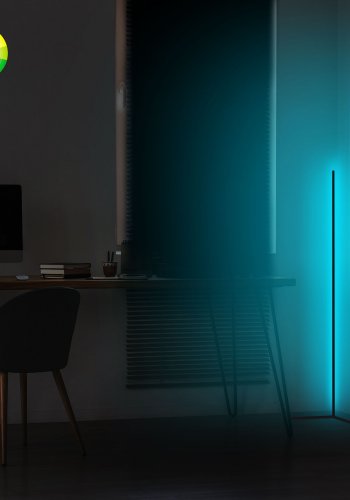 LUMI Lumos flerfarget gulvlampe - sort aluminium