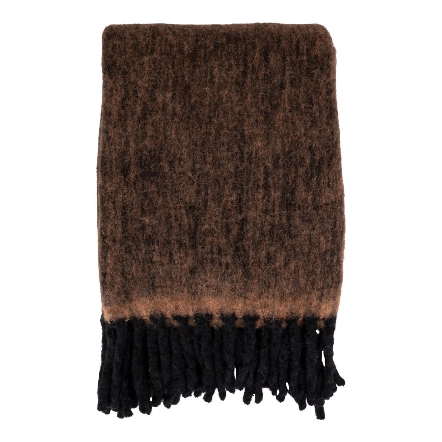 HOUSE NORDIC Carmel pledd, rektangulr - brun ull/nylon/akryl (130x170)