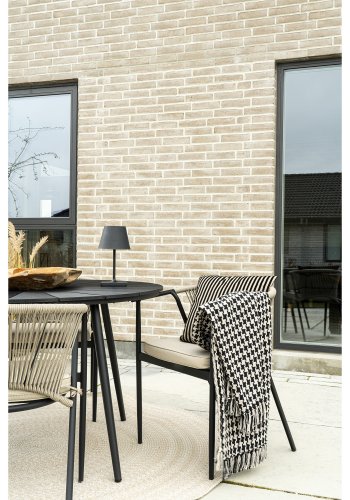 HOUSE NORDIC Sidepledd, rektangulr - svart/beige bomull/polyester (130x180)
