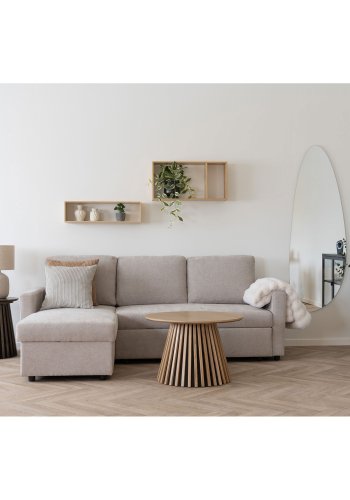 HOUSE NORDIC Galena rutete, rektangulr - hvit polyester fuskepels (130x180)